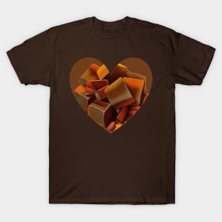 Bonfire Night Treacle Toffee Heart Vector Art T-Shirt